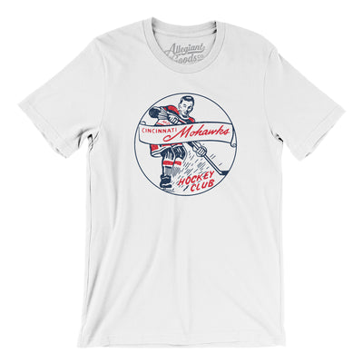 Cincinnati Mohawks Hockey Men/Unisex T-Shirt-White-Allegiant Goods Co. Vintage Sports Apparel