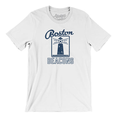 Boston Beacons Soccer Men/Unisex T-Shirt-White-Allegiant Goods Co. Vintage Sports Apparel