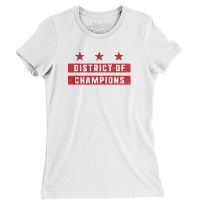 District Of Champions Women's T-Shirt-White-Allegiant Goods Co. Vintage Sports Apparel