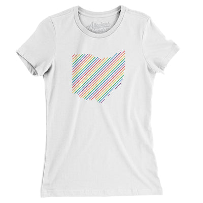 Ohio Pride State Women's T-Shirt-White-Allegiant Goods Co. Vintage Sports Apparel