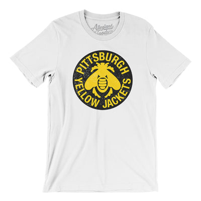 Pittsburgh Yellow Jackets Hockey Men/Unisex T-Shirt-White-Allegiant Goods Co. Vintage Sports Apparel