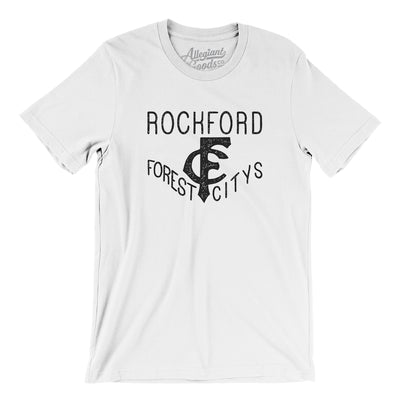 Rockford Forest Citys Baseball Men/Unisex T-Shirt-White-Allegiant Goods Co. Vintage Sports Apparel