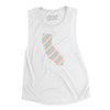 California Pride State Flowey Scoopneck Muscle Tank-Black-Allegiant Goods Co. Vintage Sports Apparel