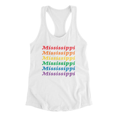 Mississippi Pride Women's Racerback Tank-Allegiant Goods Co. Vintage Sports Apparel