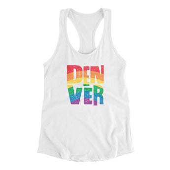 Denver Colorado Pride Women's Racerback Tank-Allegiant Goods Co. Vintage Sports Apparel