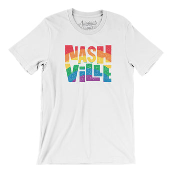 Nashville Tennessee Pride Men/Unisex T-Shirt-White-Allegiant Goods Co. Vintage Sports Apparel