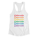Colorado Pride Women's Racerback Tank-Allegiant Goods Co. Vintage Sports Apparel