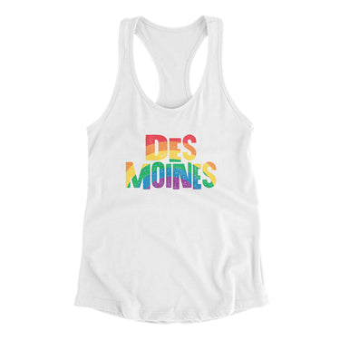 Des Moines Iowa Pride Women's Racerback Tank-Allegiant Goods Co. Vintage Sports Apparel