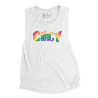 Cincinnati Ohio Pride Women's Flowey Scoopneck Muscle Tank-Allegiant Goods Co. Vintage Sports Apparel