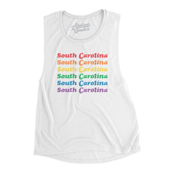 South Carolina Pride Women's Flowey Scoopneck Muscle Tank-Allegiant Goods Co. Vintage Sports Apparel
