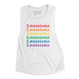 Louisiana Pride Women's Flowey Scoopneck Muscle Tank-Allegiant Goods Co. Vintage Sports Apparel