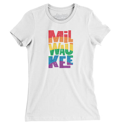Milwaukee Wisconsin Pride Women's T-Shirt-White-Allegiant Goods Co. Vintage Sports Apparel
