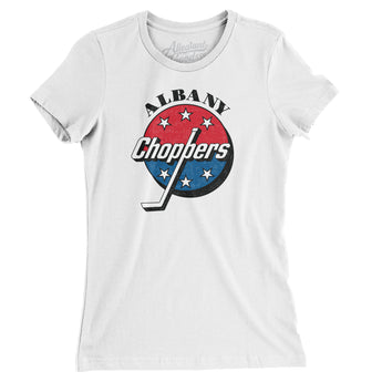 Albany Choppers Hockey Women's T-Shirt-Allegiant Goods Co. Vintage Sports Apparel
