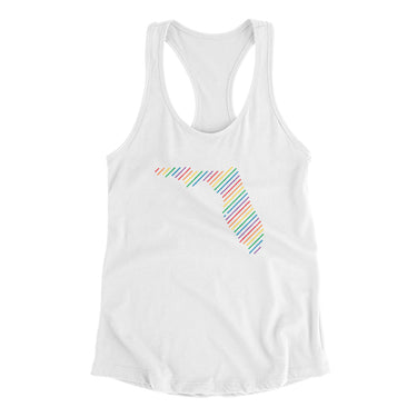 Florida Pride State Women's Racerback Tank-Allegiant Goods Co. Vintage Sports Apparel
