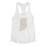 Indiana Pride State Women's Racerback Tank-Allegiant Goods Co. Vintage Sports Apparel