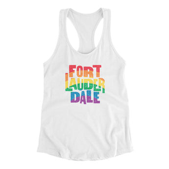 Fort Lauderdale Florida Pride Women's Racerback Tank-Allegiant Goods Co. Vintage Sports Apparel