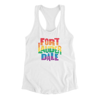 Fort Lauderdale Florida Pride Women's Racerback Tank-Allegiant Goods Co. Vintage Sports Apparel