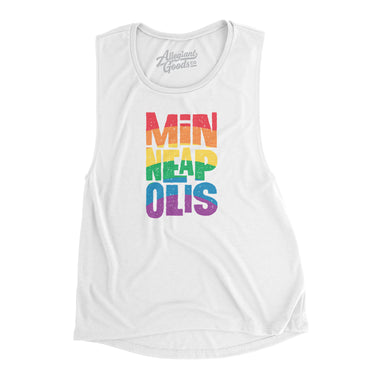 Minneapolis Minnesota Pride Women's Flowey Scoopneck Muscle Tank-Allegiant Goods Co. Vintage Sports Apparel