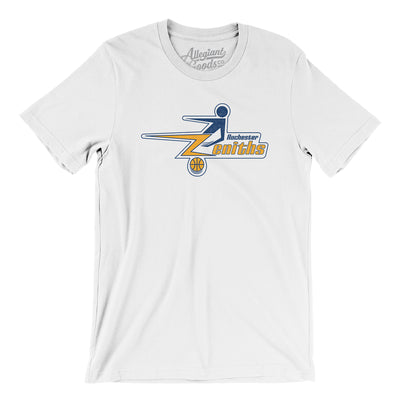 Rochester Zeniths Basketball Men/Unisex T-Shirt-White-Allegiant Goods Co. Vintage Sports Apparel