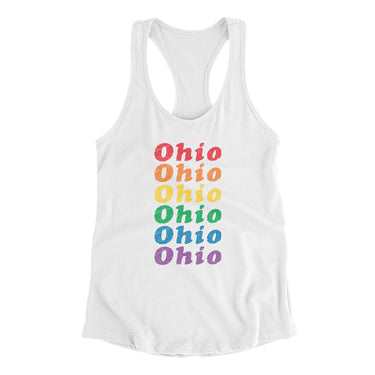 Ohio Pride Women's Racerback Tank-Allegiant Goods Co. Vintage Sports Apparel