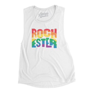 Rochester New York Pride Women's Flowey Scoopneck Muscle Tank-Allegiant Goods Co. Vintage Sports Apparel