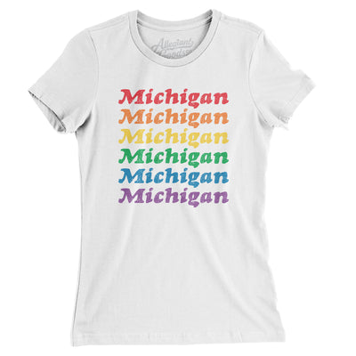 Michigan Pride Women's T-Shirt-White-Allegiant Goods Co. Vintage Sports Apparel