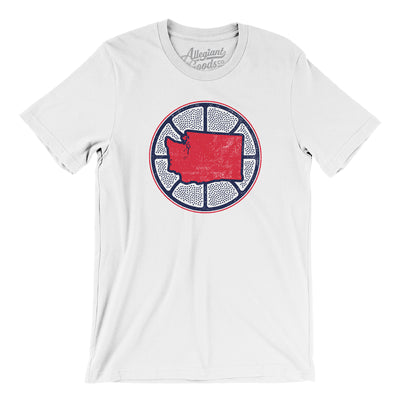 Washington Basketball Men/Unisex T-Shirt-White-Allegiant Goods Co. Vintage Sports Apparel