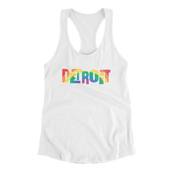 Detroit Michigan Pride Women's Racerback Tank-Allegiant Goods Co. Vintage Sports Apparel