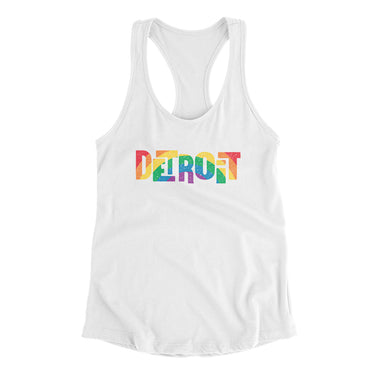 Detroit Michigan Pride Women's Racerback Tank-Allegiant Goods Co. Vintage Sports Apparel