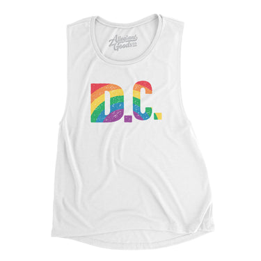 Washington D.C. Pride Women's Flowey Scoopneck Muscle Tank-Allegiant Goods Co. Vintage Sports Apparel