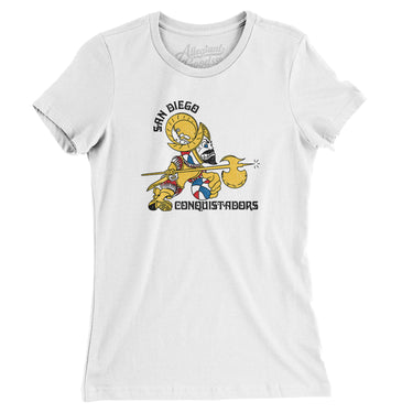 San Diego Conquistadors Women's T-Shirt-Allegiant Goods Co. Vintage Sports Apparel