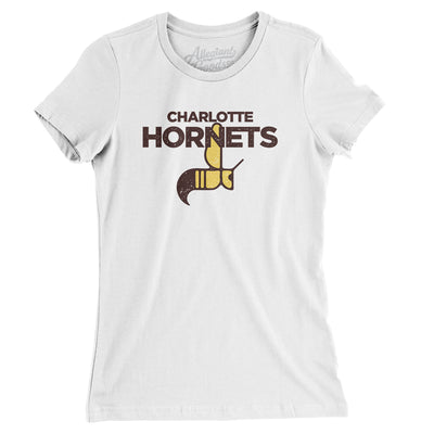 Charlotte Hornets Football Women's T-Shirt-White-Allegiant Goods Co. Vintage Sports Apparel