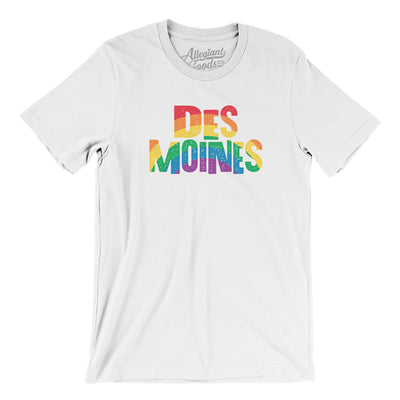 Des Moines Iowa Pride Men/Unisex T-Shirt-White-Allegiant Goods Co. Vintage Sports Apparel