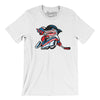 Long Island Jawz Roller Hockey Men/Unisex T-Shirt-White-Allegiant Goods Co. Vintage Sports Apparel