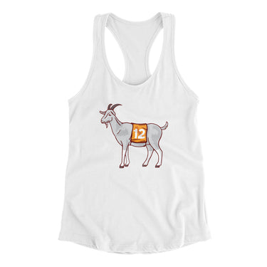 GOAT #12 Women's Racerback Tank-Allegiant Goods Co. Vintage Sports Apparel