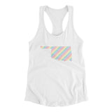 Oklahoma Pride State Women's Racerback Tank-White-Allegiant Goods Co. Vintage Sports Apparel