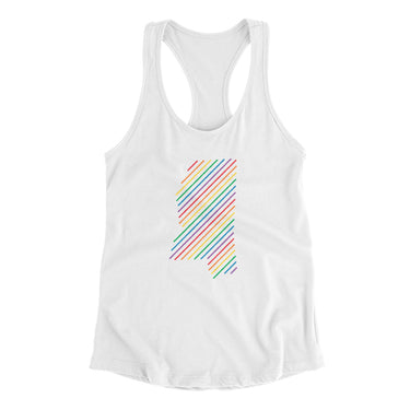 Mississippi Pride State Women's Racerback Tank-Allegiant Goods Co. Vintage Sports Apparel