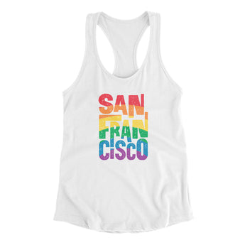 San Francisco California Pride Women's Racerback Tank-Allegiant Goods Co. Vintage Sports Apparel