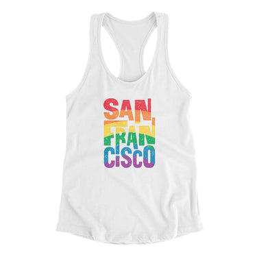 San Francisco California Pride Women's Racerback Tank-Allegiant Goods Co. Vintage Sports Apparel