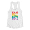 San Francisco California Pride Women's Racerback Tank-White-Allegiant Goods Co. Vintage Sports Apparel