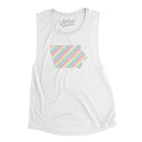 Iowa Pride State Flowey Scoopneck Muscle Tank-White-Allegiant Goods Co. Vintage Sports Apparel