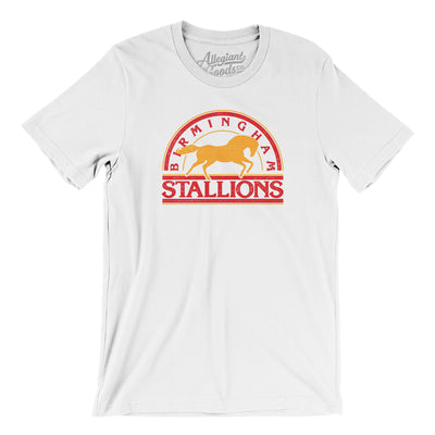 Birmingham Stallions Football Men/Unisex T-Shirt-White-Allegiant Goods Co. Vintage Sports Apparel