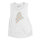 Maine Pride State Flowey Scoopneck Muscle Tank-Allegiant Goods Co. Vintage Sports Apparel