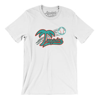 West Palm Beach Tropics Baseball Men/Unisex T-Shirt-White-Allegiant Goods Co. Vintage Sports Apparel