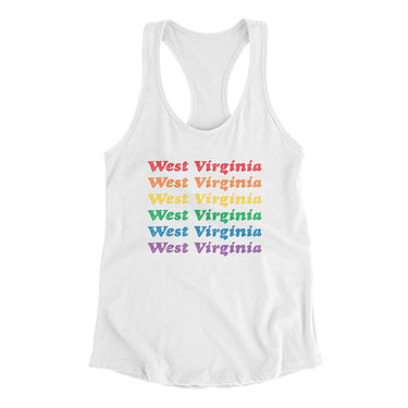 West Virginia Pride Women's Racerback Tank-Allegiant Goods Co. Vintage Sports Apparel