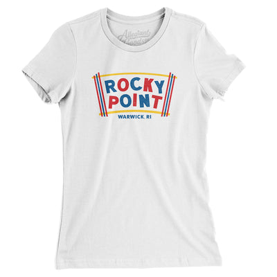 Rocky Point Amusement Park Women's T-Shirt-White-Allegiant Goods Co. Vintage Sports Apparel