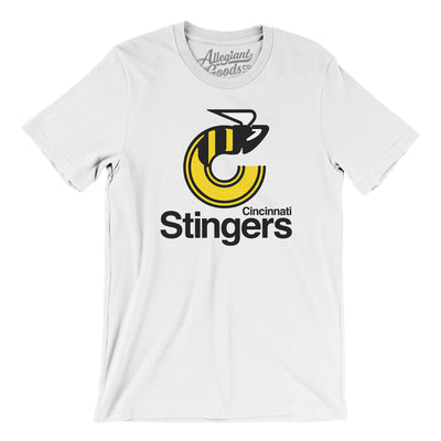 Cincinnati Stingers Hockey Men/Unisex T-Shirt-White-Allegiant Goods Co. Vintage Sports Apparel