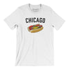 Chicago Style Hot Dog Men/Unisex T-Shirt-White-Allegiant Goods Co. Vintage Sports Apparel