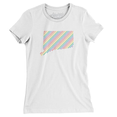 Connecticut Pride State Women's T-Shirt-White-Allegiant Goods Co. Vintage Sports Apparel