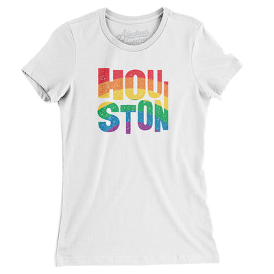 Houston Texas Pride Women's T-Shirt-White-Allegiant Goods Co. Vintage Sports Apparel